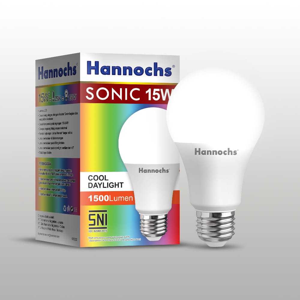 Jual Hannochs Sonic Lampu Bohlam LED 5 7 9 12 15 Watt Putih Garansi ...