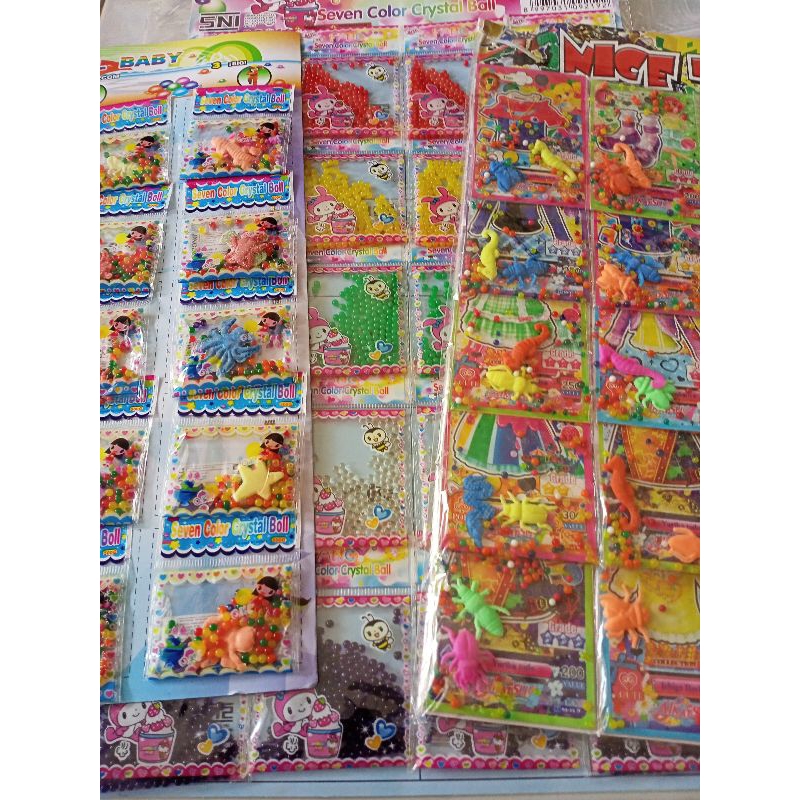 Jual ANEKA MAINAN RENDAMAN/WATER BEADS LEMBARAN(ECER) | Shopee Indonesia