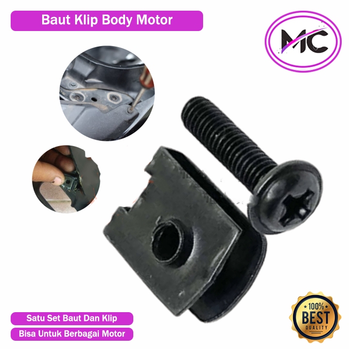 Jual Baut Klip Body Motor Yamaha Honda Skrup Batok Bodi Sekrup Plat