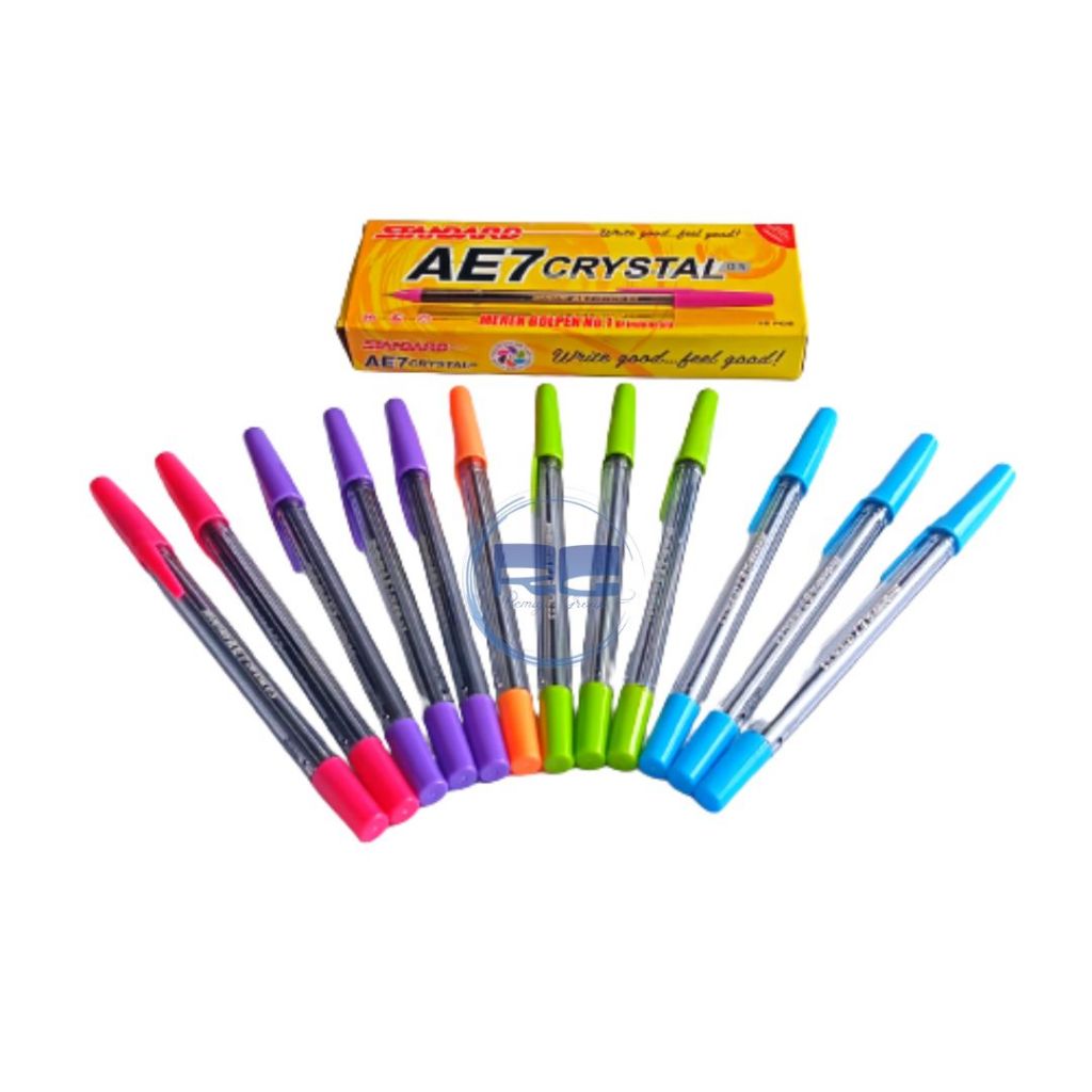 Jual Pulpen Standard Ae Crystal Satuan Bolpoint Standard Ae Crystal Pulpen Standard