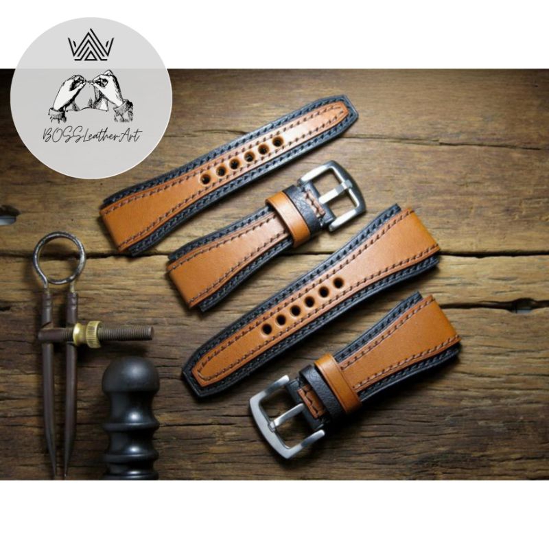 Jual Strap Tali Jam Tangan / Tali jam Tangan Kulit Asli Handmade