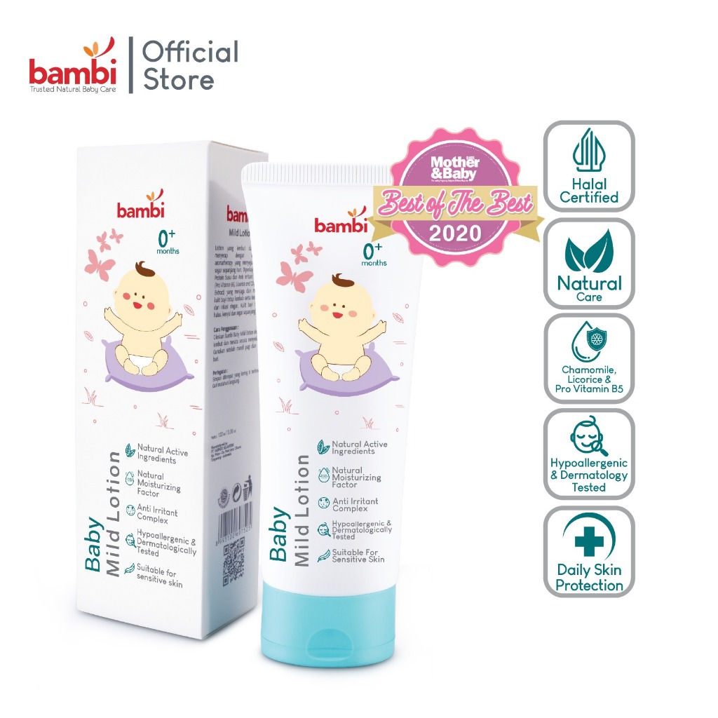 Jual Bambi Baby Mild Lotion 100ml | Body Lotion Bayi Kulit Normal ...