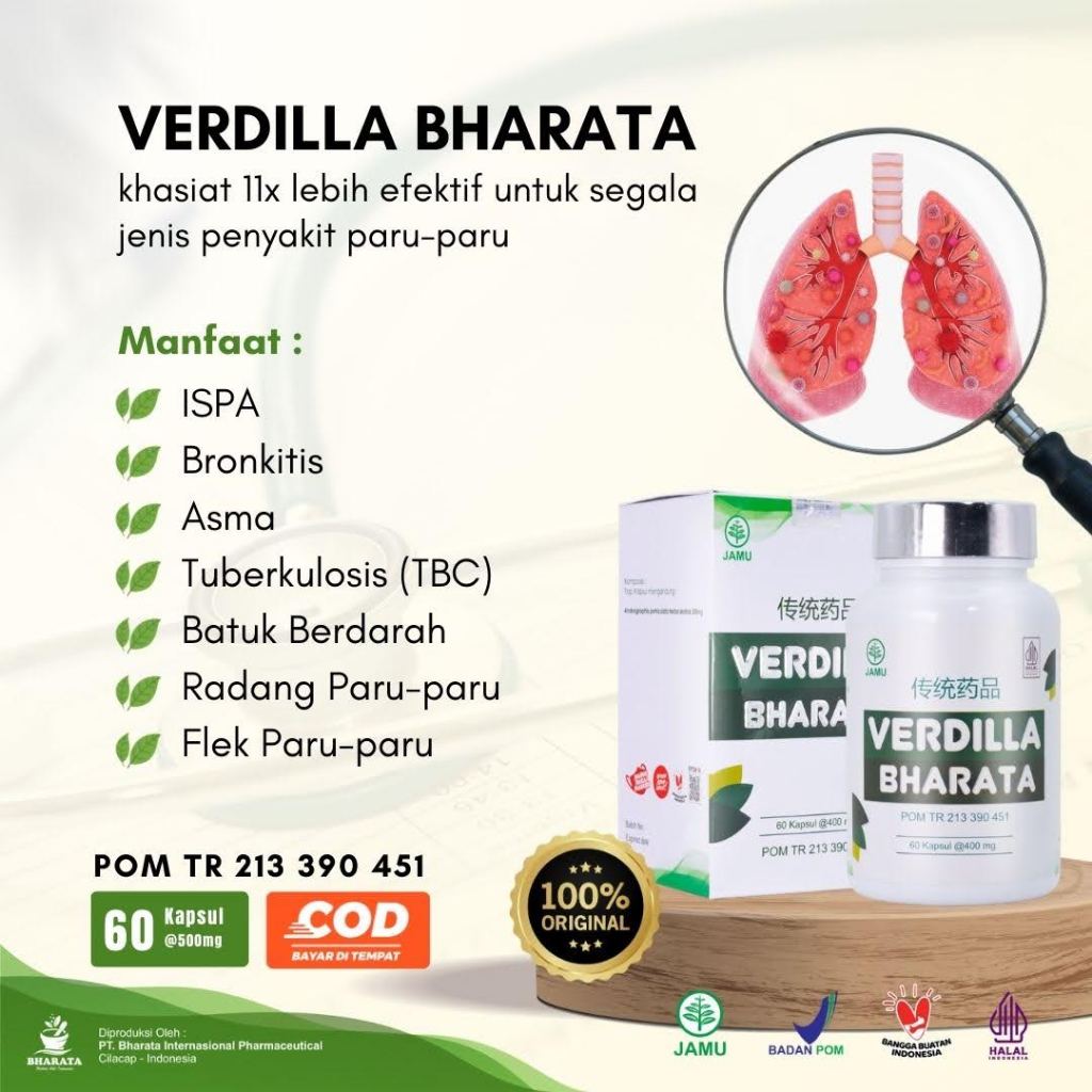 Jual Verdilla Bharata Original 100% - Obat ISPA Paru-paru Sesak Nafas ...