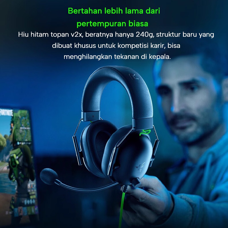 Gambar produk Razer blackshark V2X Headset Gaming Suara Sekitar dengan Mikrofon Peredam Kebisingan 4