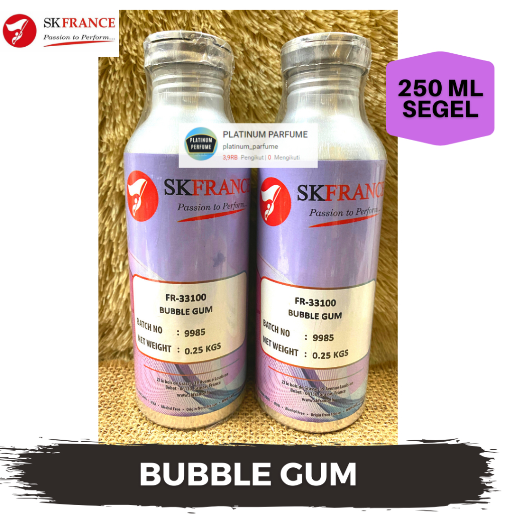 Jual Bibit Parfum Bubble Gum Packing 250 Ml Segel Sk Fragrance Perfume Murni Tahan Lama 6946