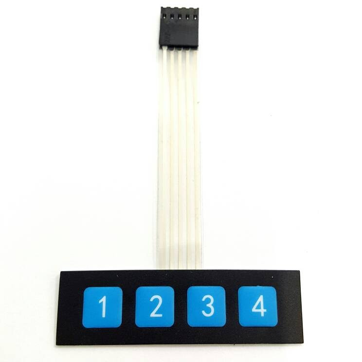 Jual Keypad Matrix membrane 4x1 4 button key for Arduino | Shopee Indonesia