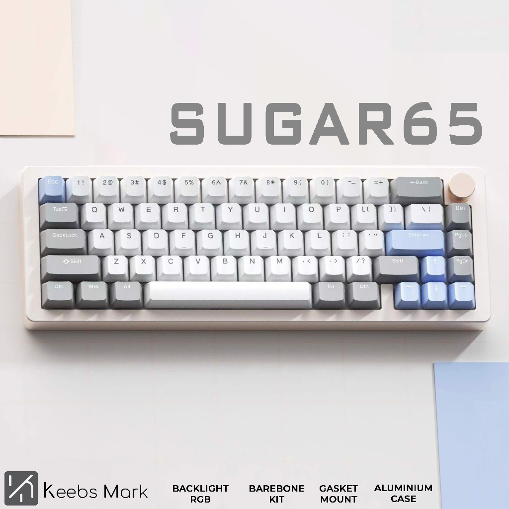 Jual Sugar65 Gasket Mount Aluminium Mechanical Keyboard Barebone Kit