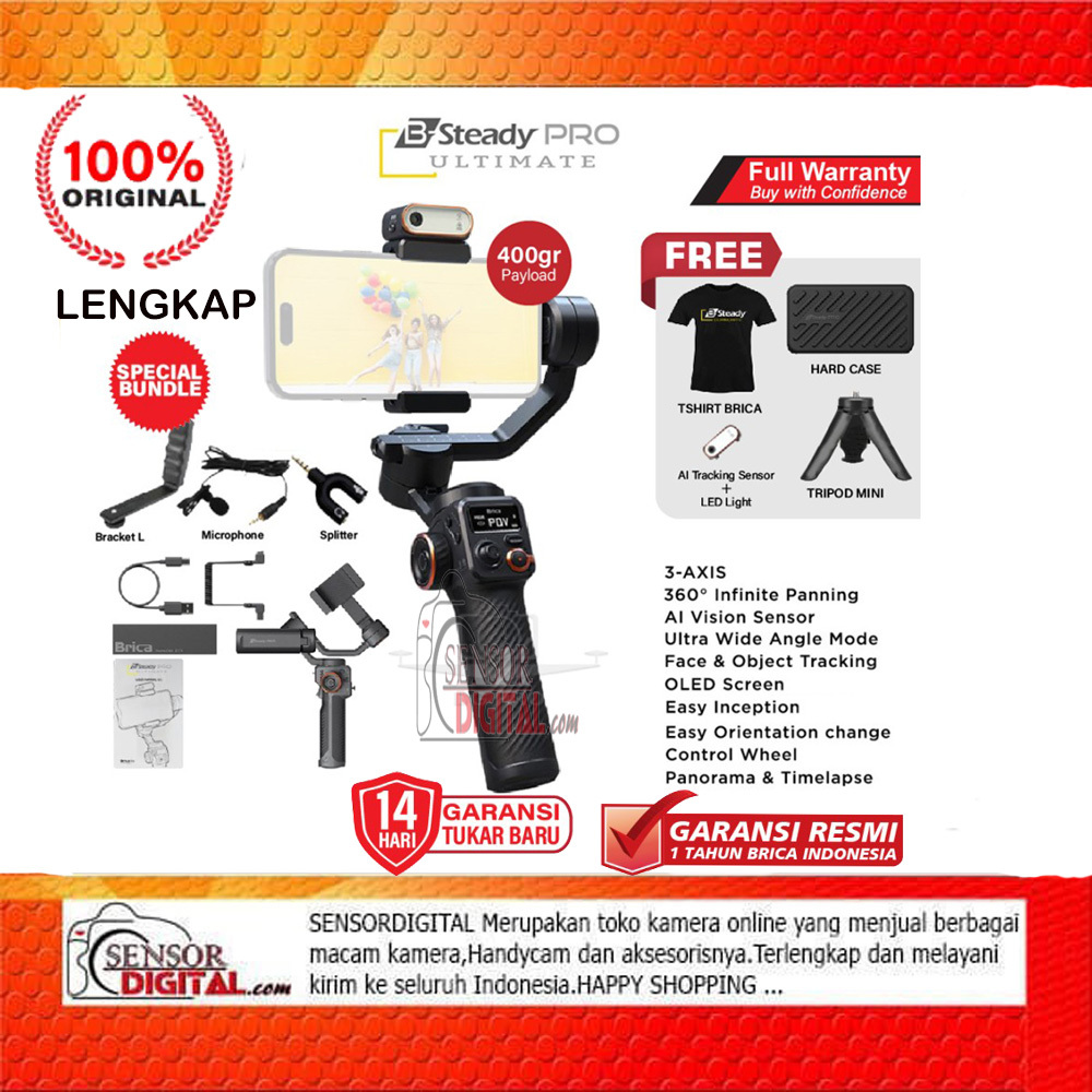 Jual Brica BSteady PRO Ultimate 3Axis Gimbal Stabilizer Bsteady 2023