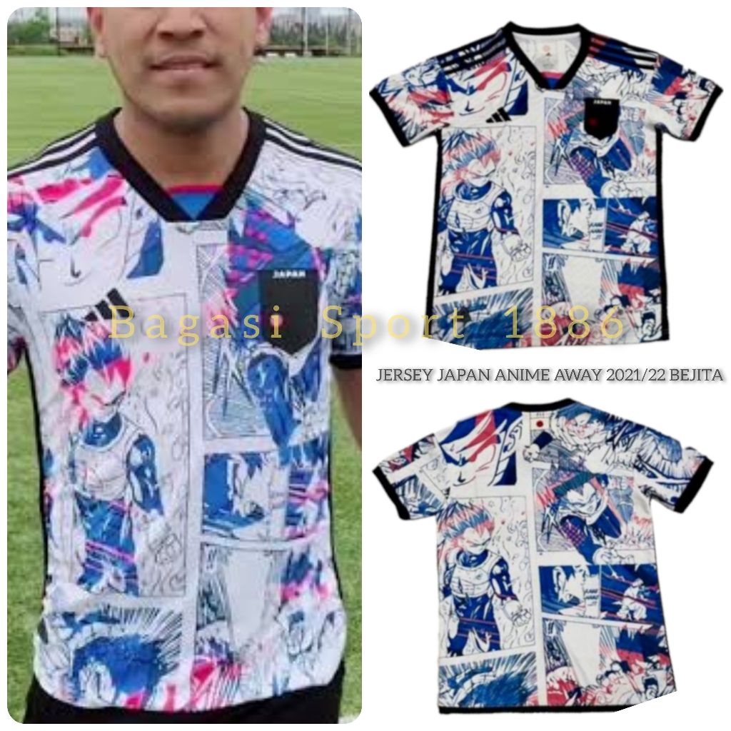 Jual Jersey Baju Bola Negara Jepang Japan Away Kit Tandang Putih Anime
