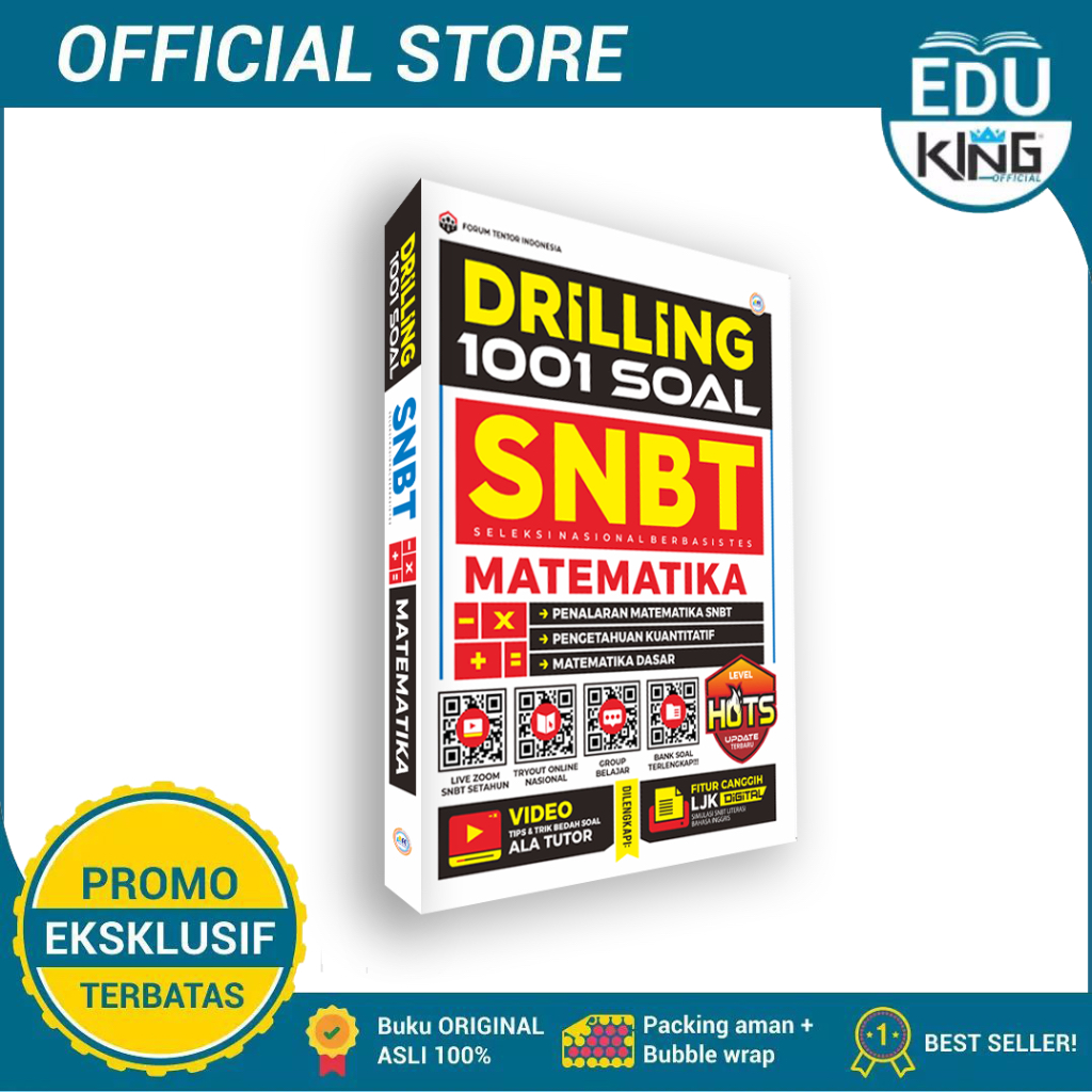 Jual BUKU SNBT 2024 DRILLING 1001 SOAL SNBT MATEMATIKA 2024 LEVEL HOTS ...