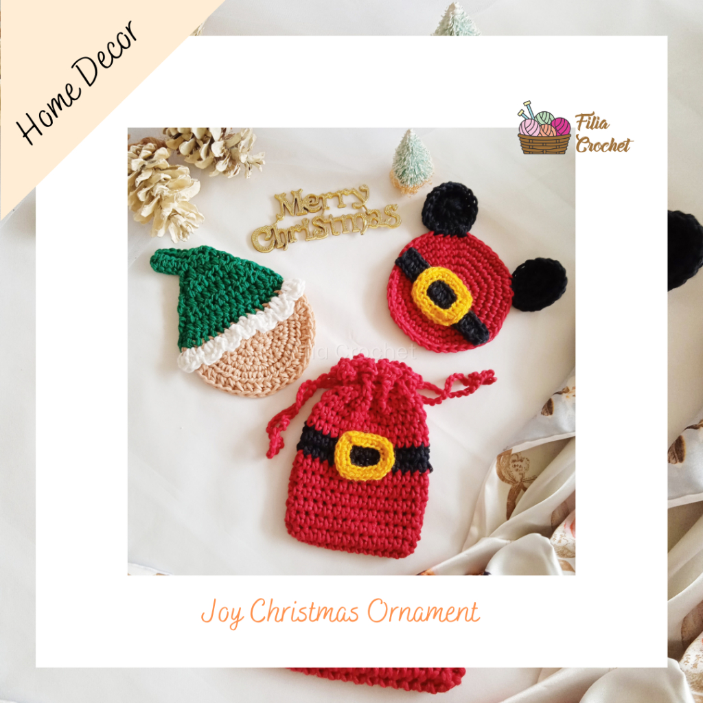 Jual Christmas Theme Handmade Crochet Coaster/Tatakan Gelas Rajut ...