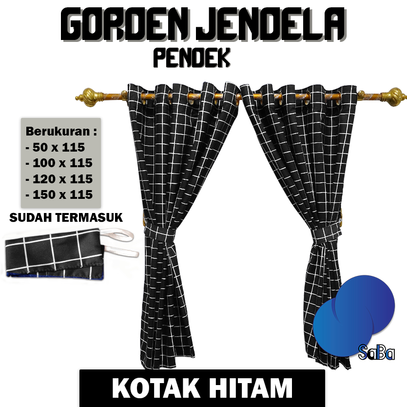 Jual Gorden Jendela Kamar Gorden Kamar Tamu Gorden Minimalis Pendek Tinggi Cm Ring Hordeng