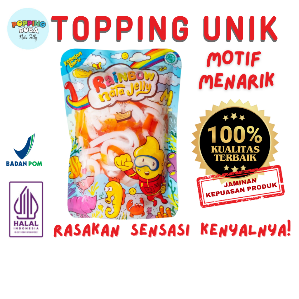 Jual Jelly Aneka Karakter Motif Mie Biasa Untuk Topping Minuman