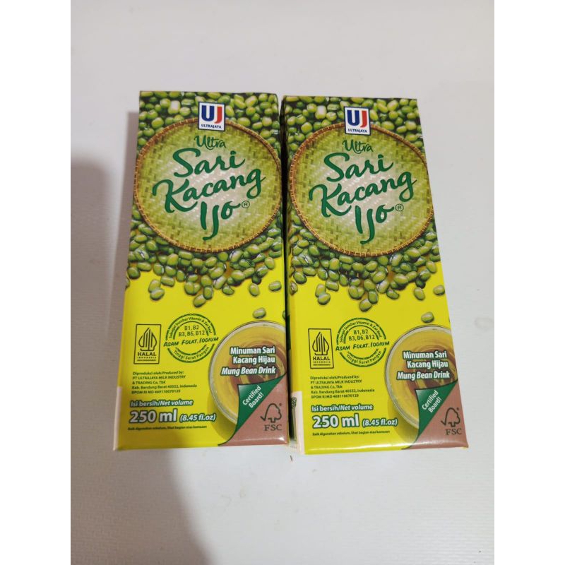 Jual Ultra Sari Kacang Ijo 250 Ml Shopee Indonesia