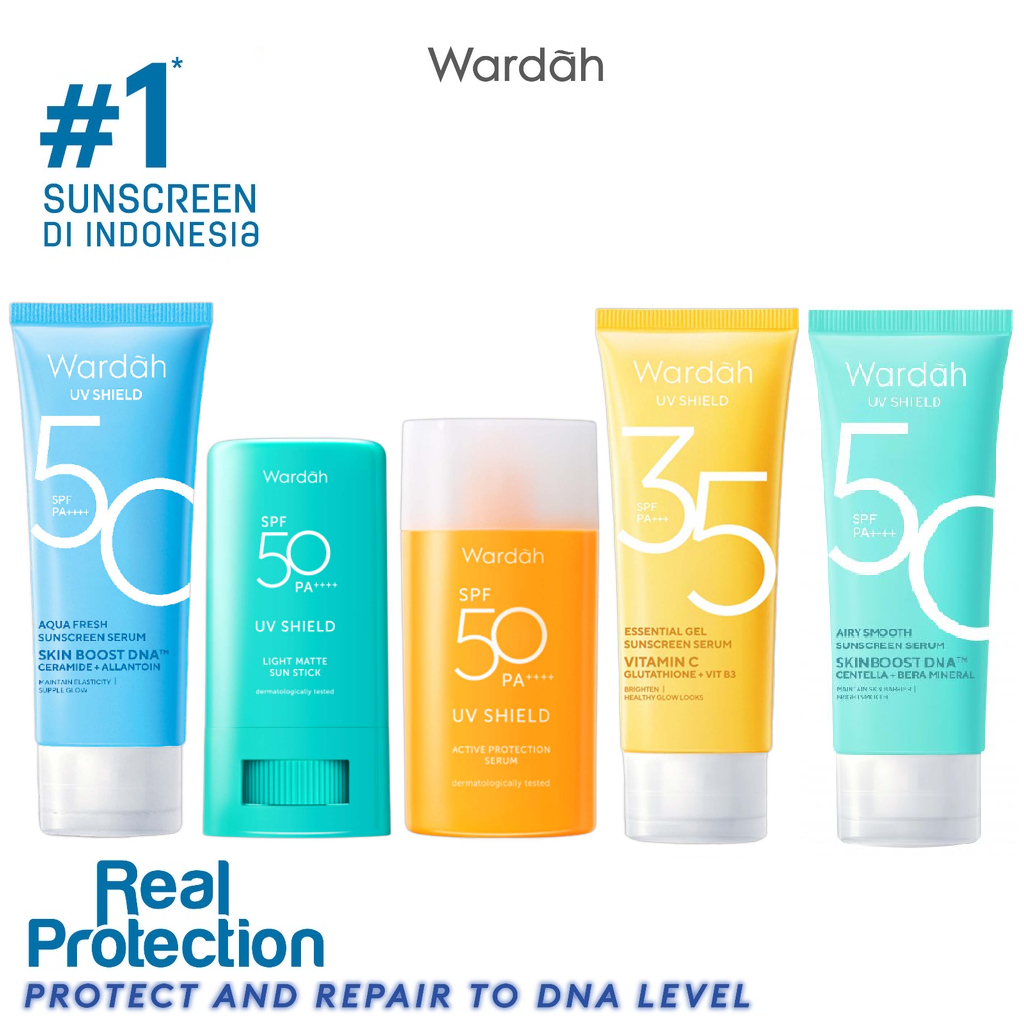 Jual Wardah UV Shield Sunscreen SPF 50 PA++++ - Active Protection Serum ...