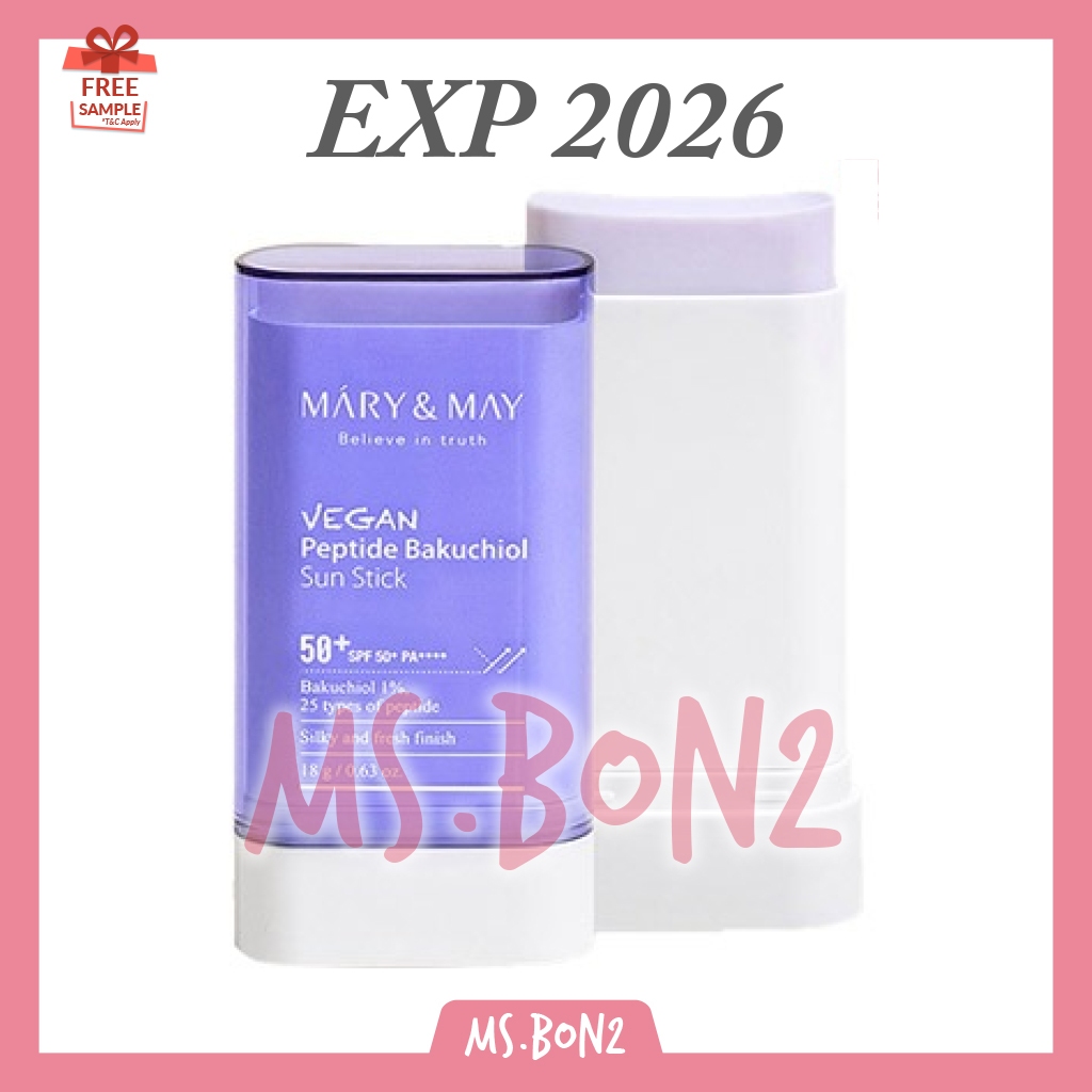 Jual Mary&May Vegan Peptide Bakuchiol Sun Stick SPF50+ PA++++ 18g Mary & May Sunscreen FULL SIZE
