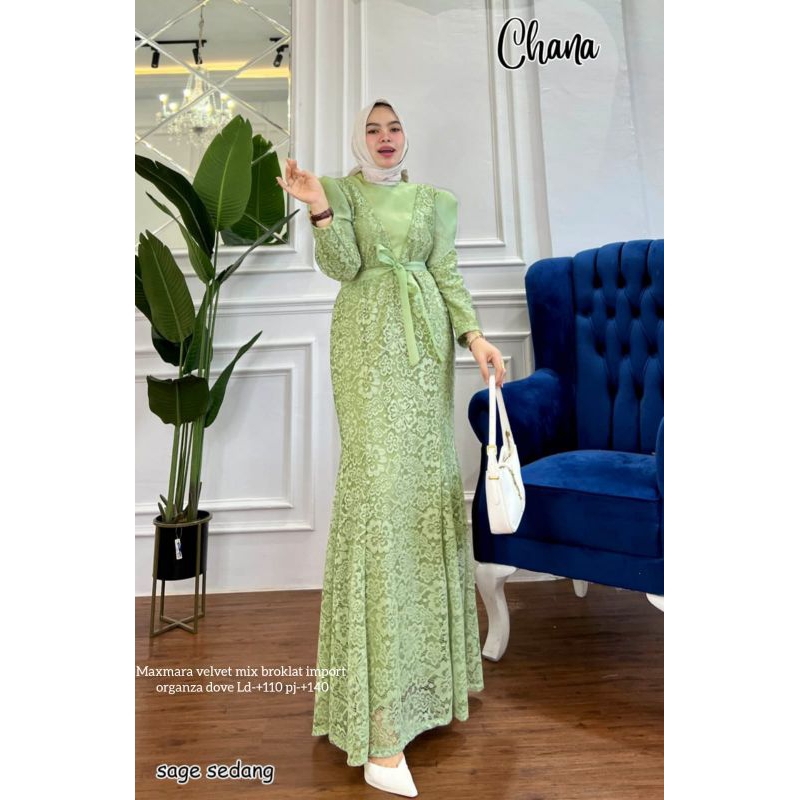 Jual Chana Dressdress Bridesmaiddress Brokat Ori By Mudra Shopee