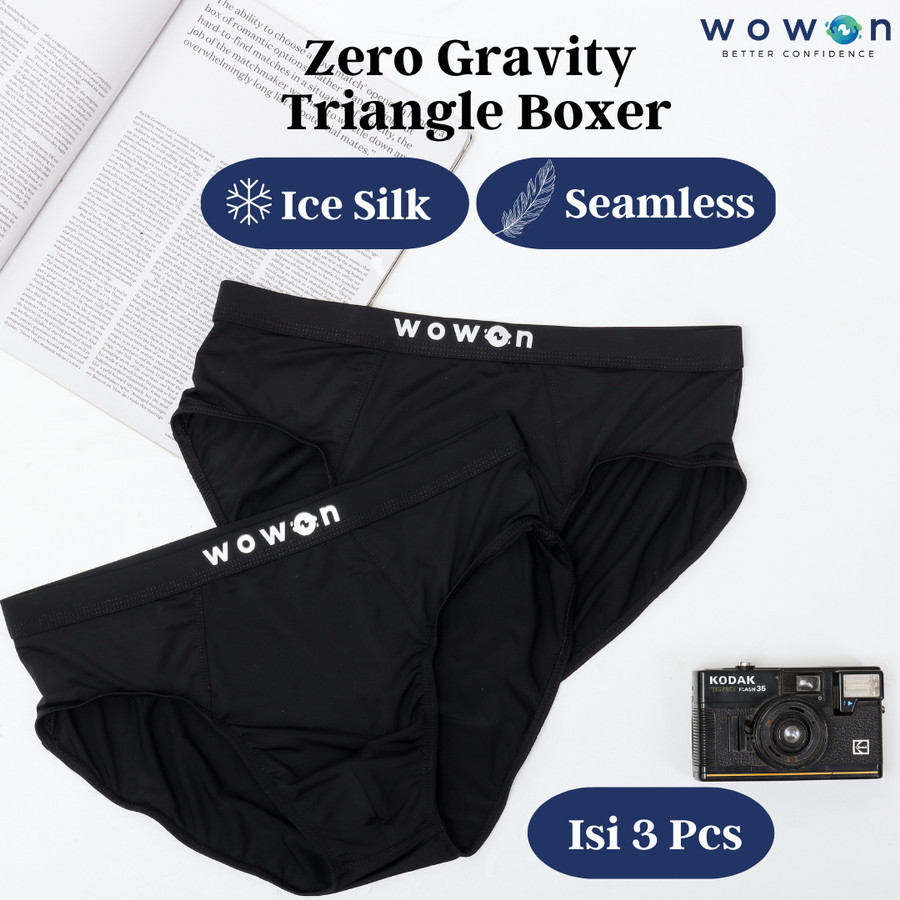 Jual (3 Pcs) Wowon Triangle Men Boxer / Trunk (Celana Dalam Segitiga ...