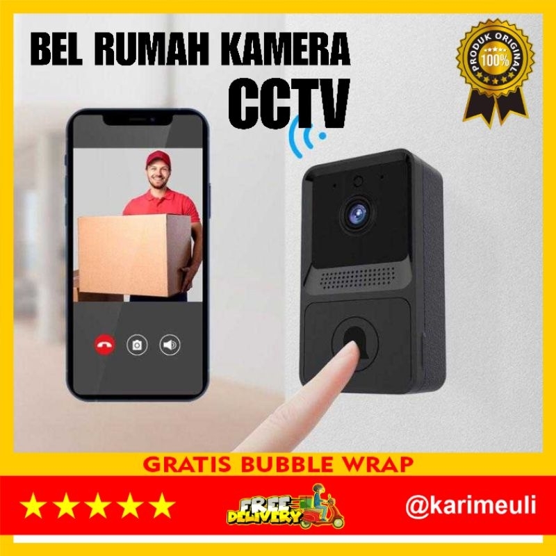 Jual Bel Rumah Tanpa Kabel Door Bell With Camera Wifi Video Doorbell