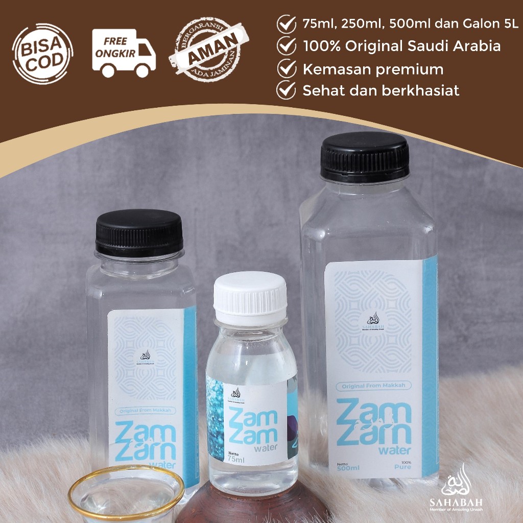 SUNNAH SHOP® Zamzam Water (4 X 5 L) 20 Litres Mecca Original - 100% Zam Zam Water, Zemzem Suyu - Top Seller Sale Since 2016 Silent Water