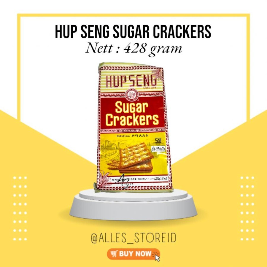 Jual Hup Seng Sugar Crackers / Biskuit Manis/ Biskuit Gula 428 gr Shopee Indonesia