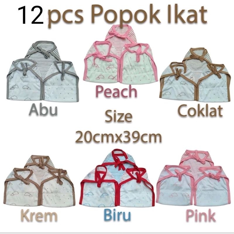 Jual 12Pcs Popok Kain Bayi Awan Bayi Popok Murah Tali Bayi Popok Pakai
