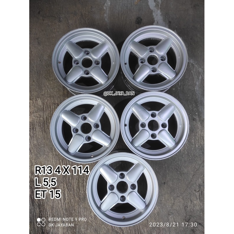 Jual velg retro r13 4x114 japan 5pcs Shopee Indonesia