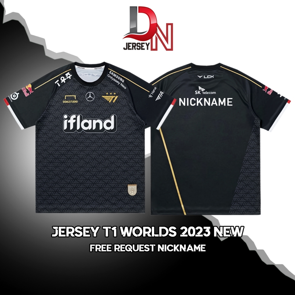 Jual JERSEY T1 WORLDS 2023 NEW (gratis custom nickname ) Shopee Indonesia