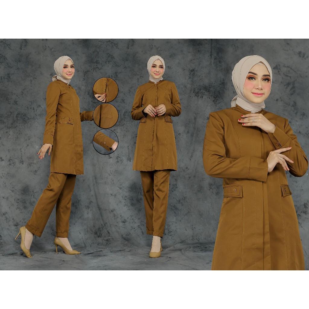 Jual SERAGAM DINAS KERJA PEMDA TUNIK MIRING POLOS ROK SPAN/ROK.A/CELANA ...