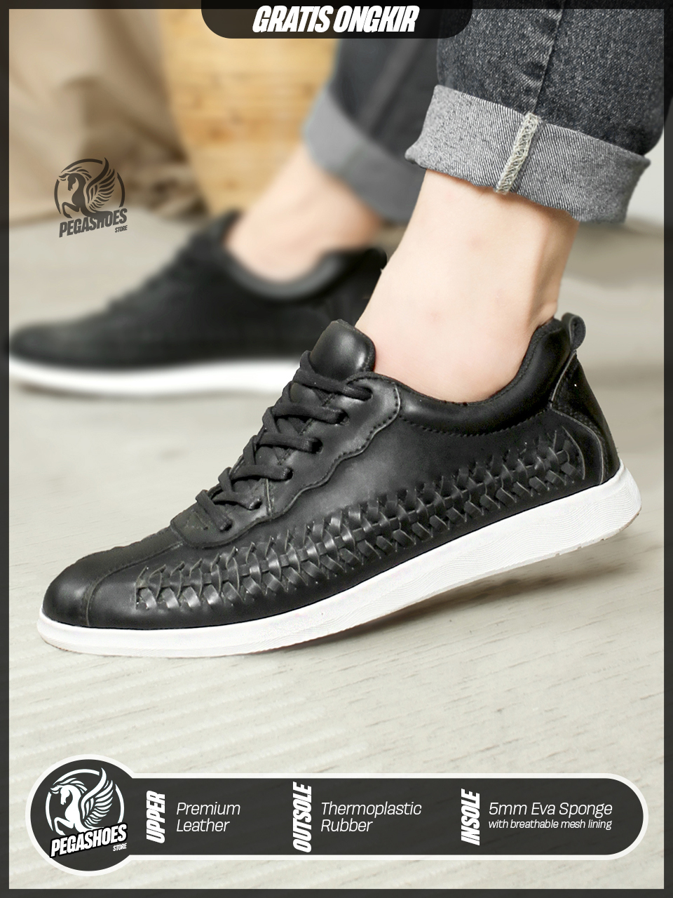 Jual PGS x PROSCA - Sneakers Pria Kulit Asli Kasual Wisuda Lamaran Kets ...