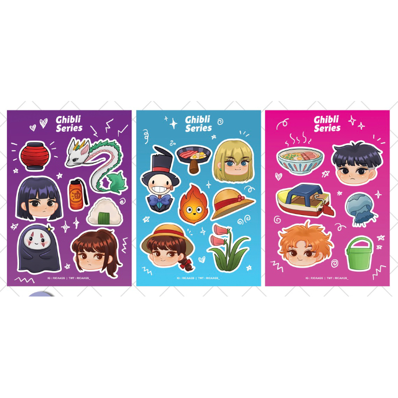 Jual Sticker Ghibli Series / Sticker Anime / Howl's / Spirited Away ...
