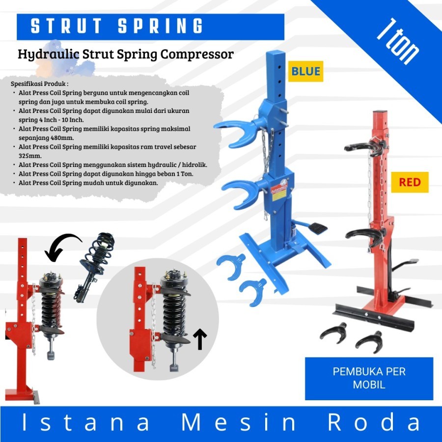 Jual Hydraulic Strut Spring Compressor 1 Ton - Alat Press Per Coil