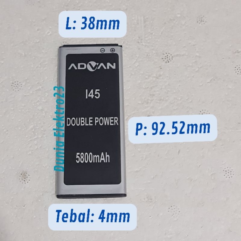 Jual Baterai Li-ion Polymer Doubel Power Kapasitas & Ukuran Cek Varian ...