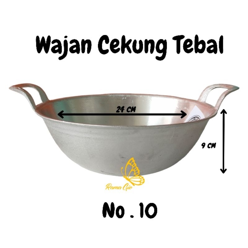 Jual WAJAN CEKUNG TEBAL NO.10 WOK PAN NO.10 KATEL CEKUNG TEBAL | Shopee ...