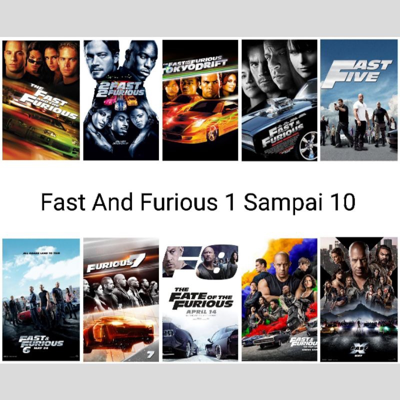 Jual Kaset Film The Complete FAST AND FURIOUS 1 Sampai 10 | Shopee ...