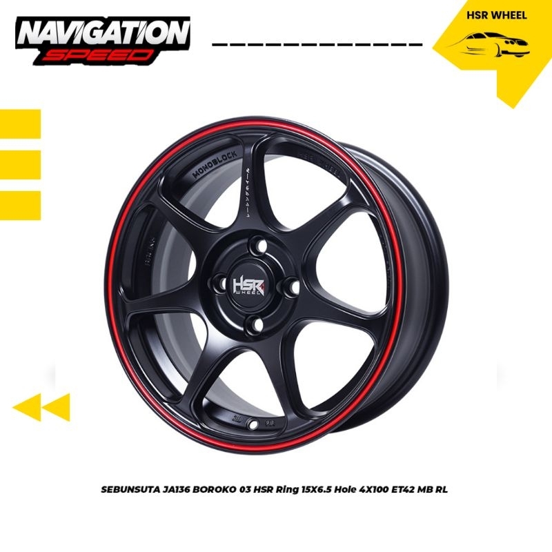 Jual Pelek Import Racing Terbaru Hsr Sebunsuta Ring15 Lebar65 Hole4x100 ...