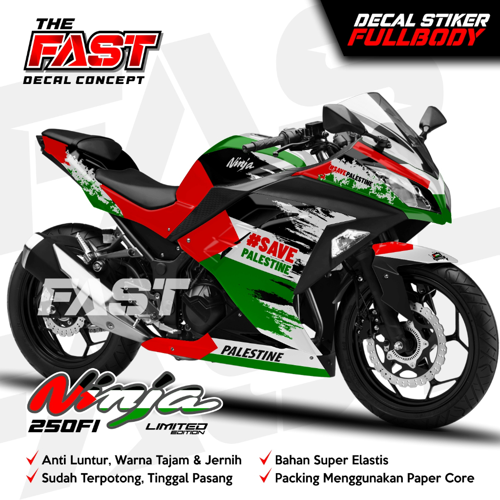 Jual TERBARU Decal Ninja Fi 250 Fullbody Palestine Stiker Sticker Full