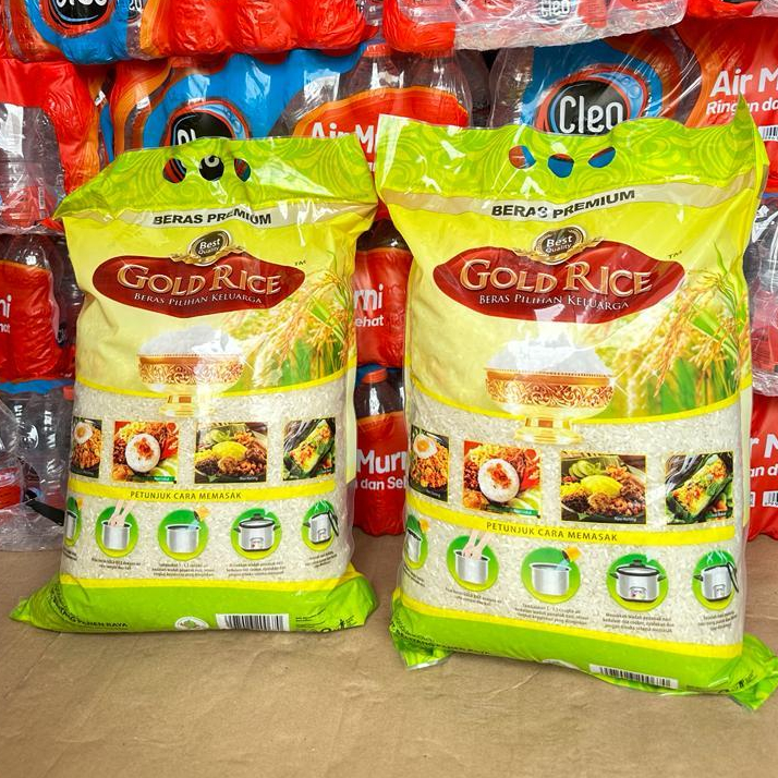 Jual Beras Gold Rice 5 Kg Beras Premium 5kg Beras 5kg (By Cleo ...