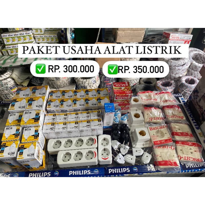 Jual PAKETAN USAHA ALAT LISTRIK TERMURAH TERLENGKAP | Shopee Indonesia