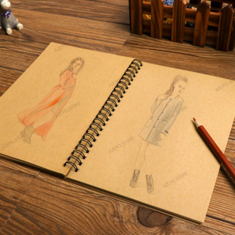 Jual Sketchbook Brown Paper A5 A6 B5 / Buku Sketsa Spiral A5 A6 B5