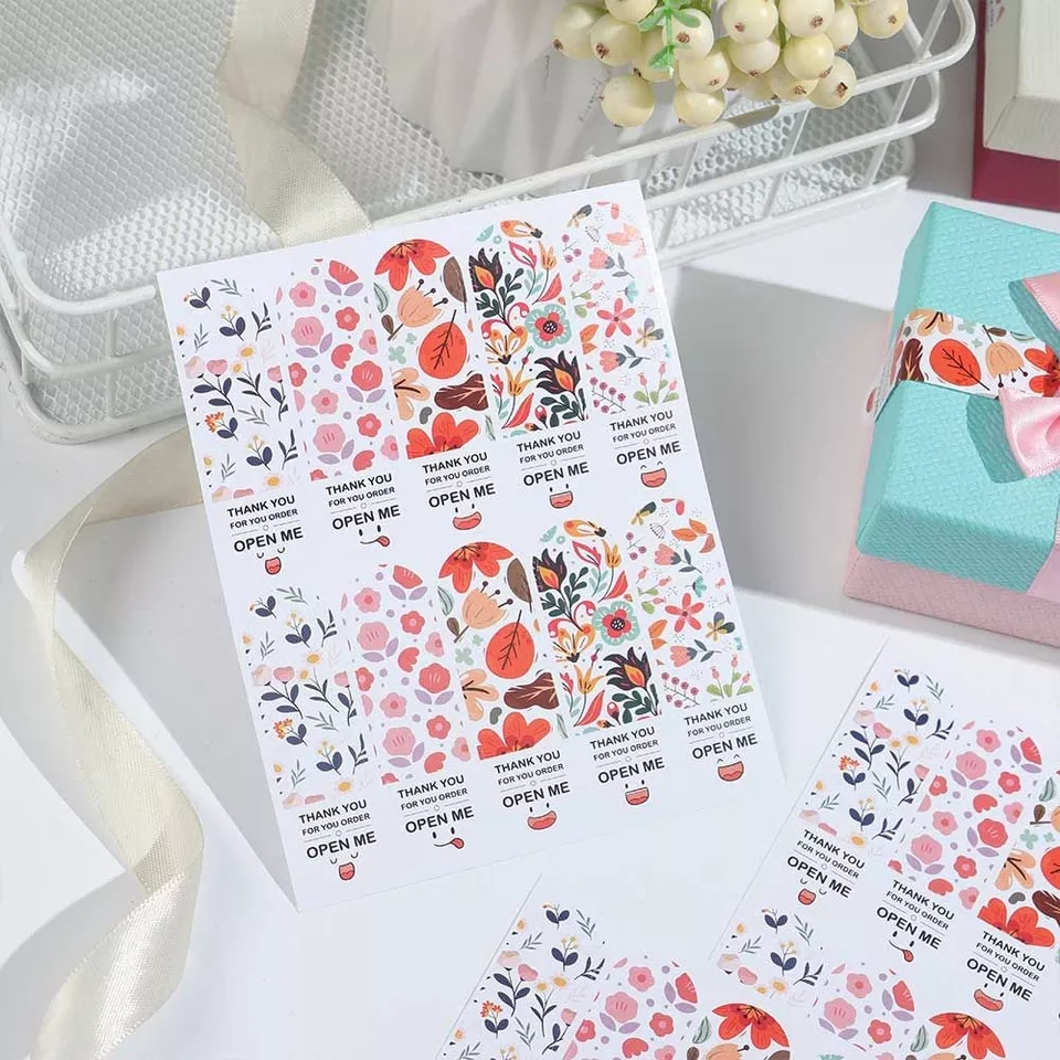 Jual Stiker Thank You / Open Me Label model Kotak Isi 100pcs | Shopee ...
