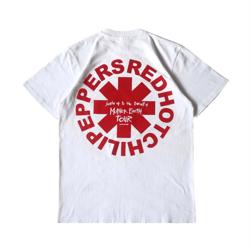Red Hot Chili Peppers MOTHER EARTH Tシャツ Jual Red Hot Chili Peppers - Mother Earth Tshirt - White | Baju