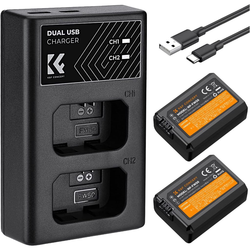 Sony NP-FW50 Battery (2-Pack) and Micro USB Dual Charger by Wasabi Pow –  Wasabi Power