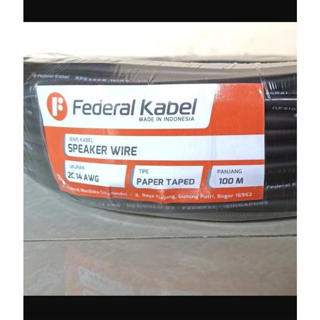 Jual (ECERAN) Kabel Speaker Federal 2 X 2,5 Tipe 2C 14 AWG / 2C14AWG ...
