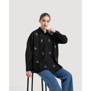 SLIMAH - Cotton Orchid Top Kemeja Oversized Bordir Wanita