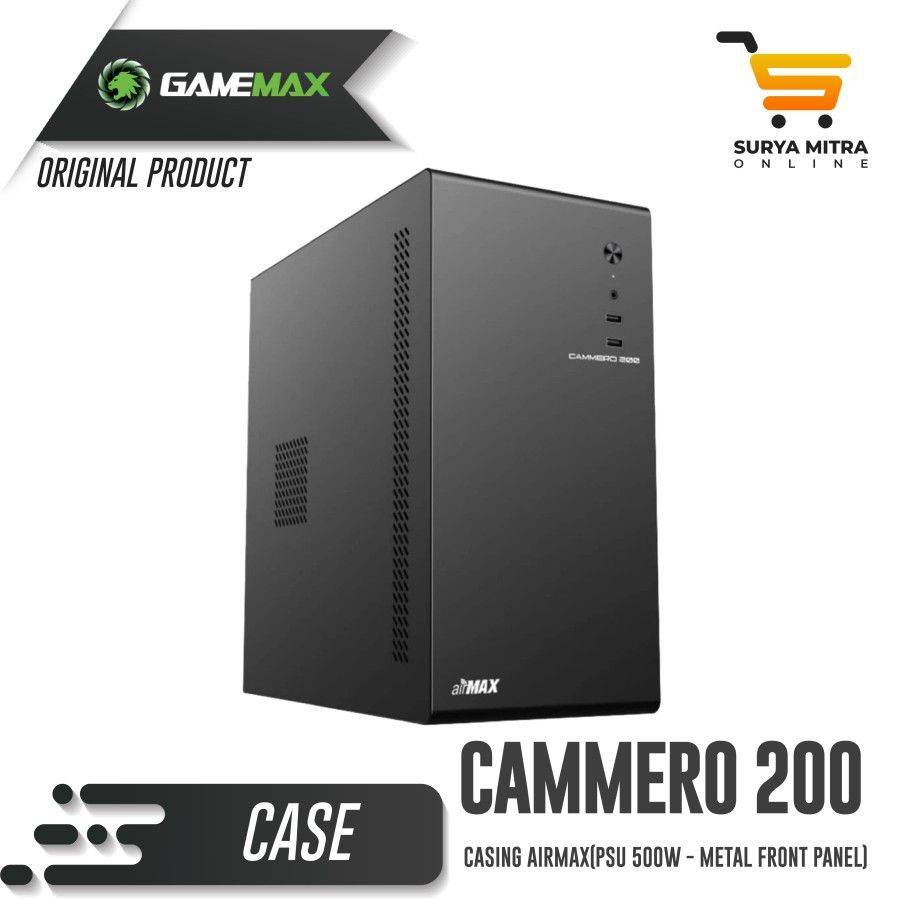 Jual Casing Airmax Cammero 200 Micro-ATX PC Case with 500W Power Supply ...