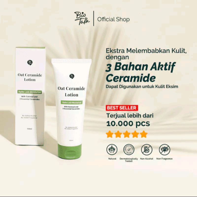 Jual Biotalk Oat Ceramide Lotion 30ml Hydralock Moisturizer for