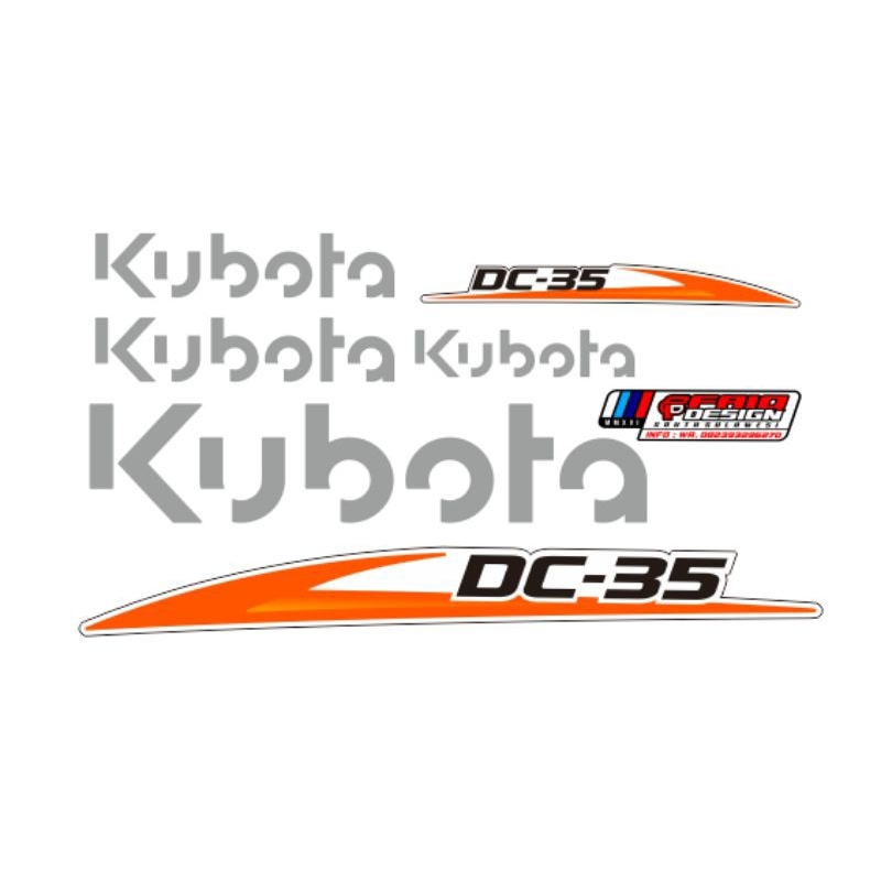 Jual STIKER DC 35 MODEL BARU KUBOTA DRCALS | Shopee Indonesia