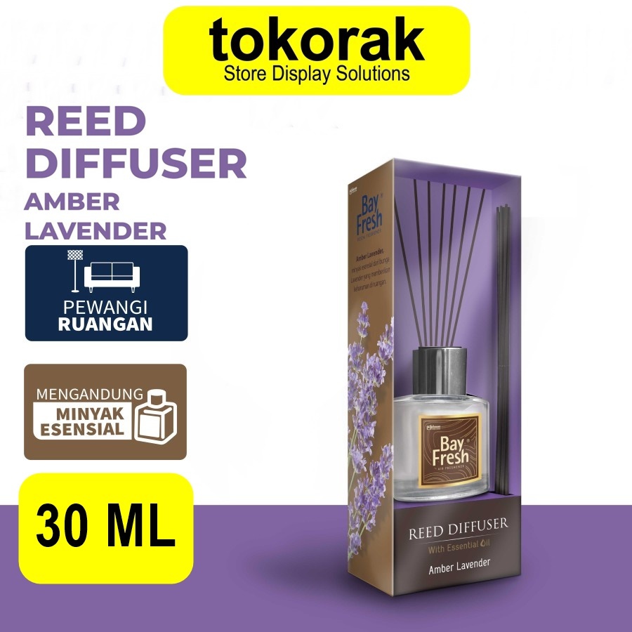 Jual BAYFRESH REED DIFFUSER DEVICE PENGHARUM RUANGAN AMBER LAVENDER 30