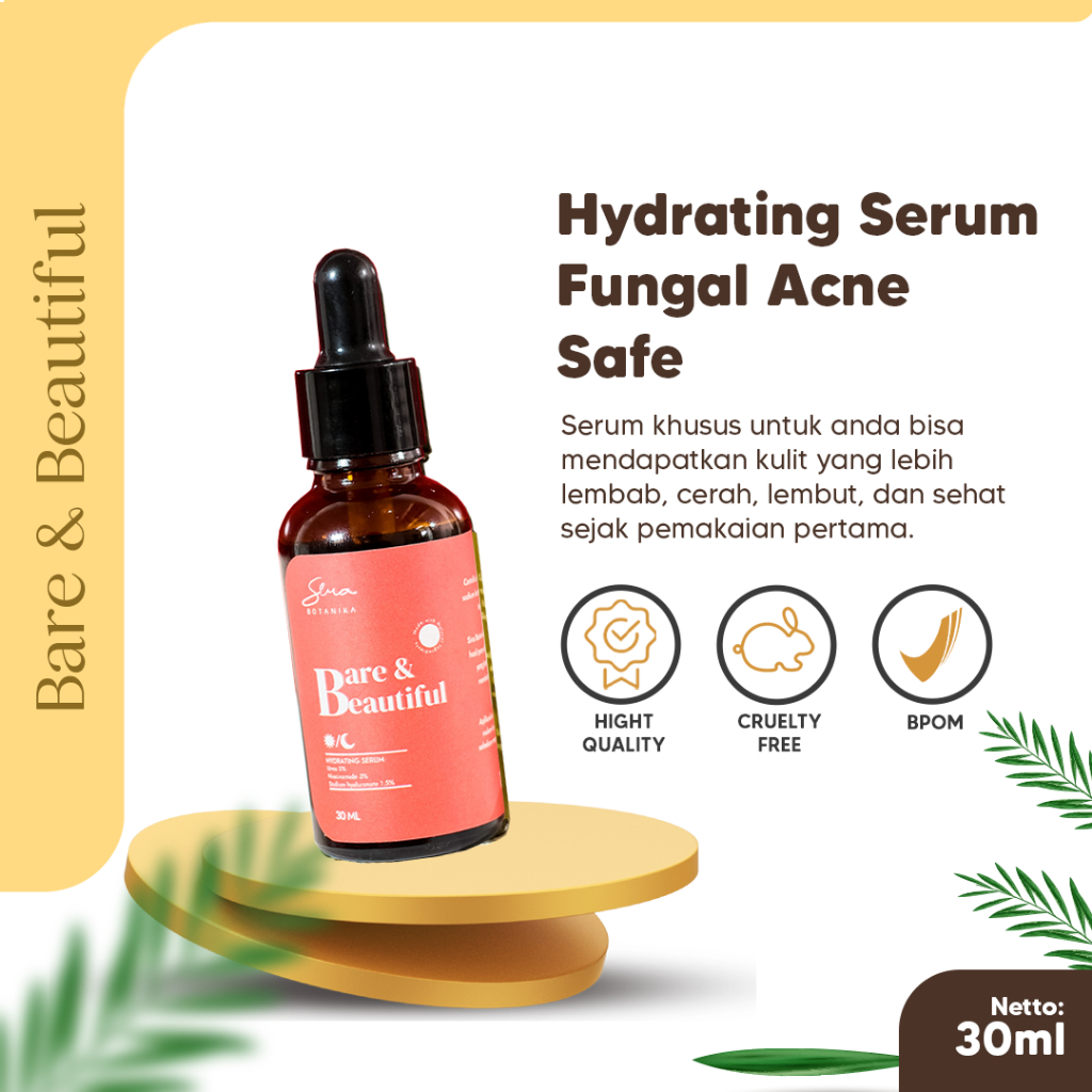 Jual Fungal acne safe Bare and Beautiful Hydrating Serum (80